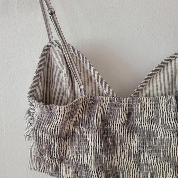 Free People NWT One Railroad‎ Twin Ties Striped Tie Top Cropped Medium - Picture 5 of 11